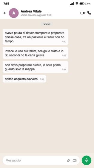 Chat WhatsApp: nessuna preparazione, le carte si usano sul tablet