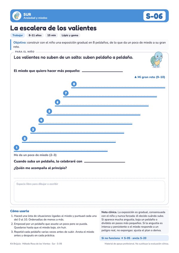 Ficha S-06 · La escalera de los valientes
