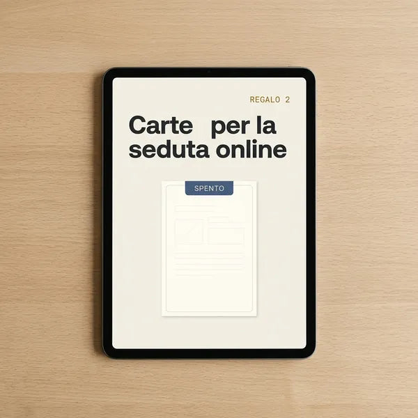 Regalo 2: Carte per la seduta online