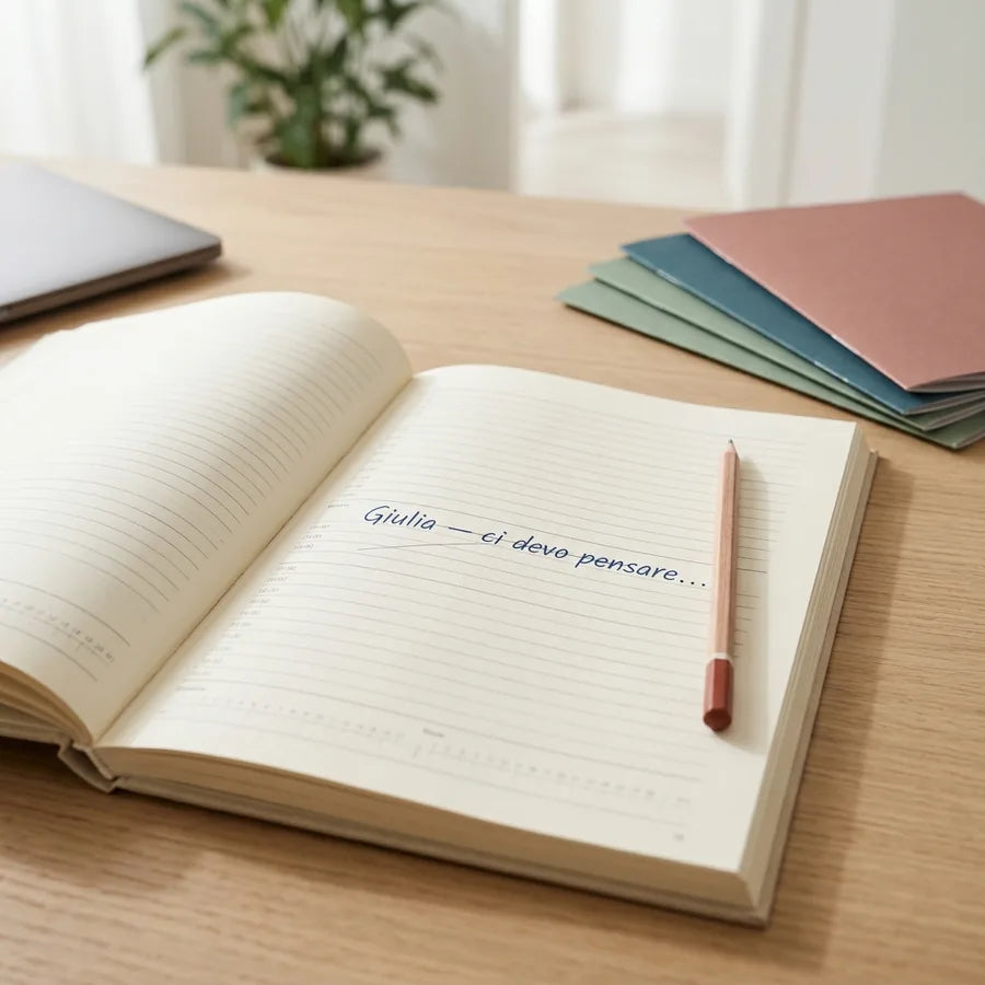 Agenda aperta con l'appuntamento «ci devo pensare…» cancellato (immagine illustrativa)