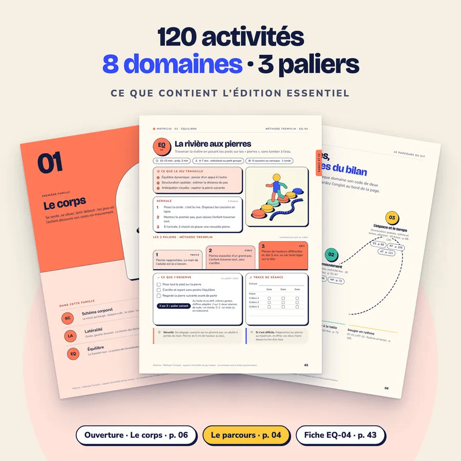 Trois pages de Motricio en éventail