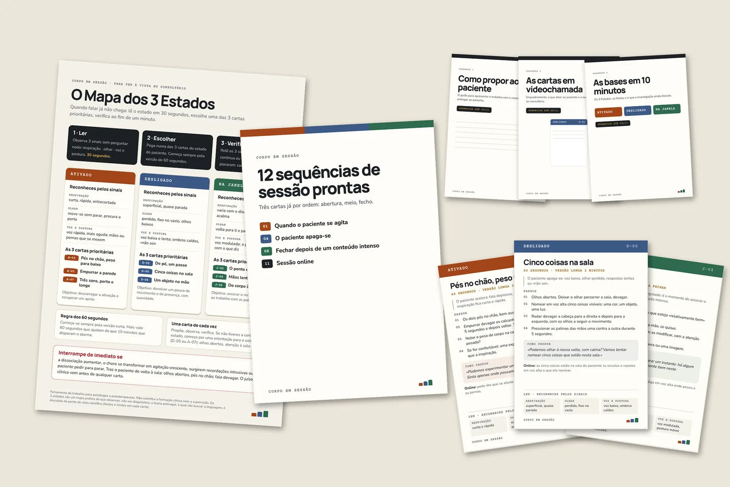 Tudo o que recebes: o Mapa, as 12 sequências, as cartas e os 3 presentes
