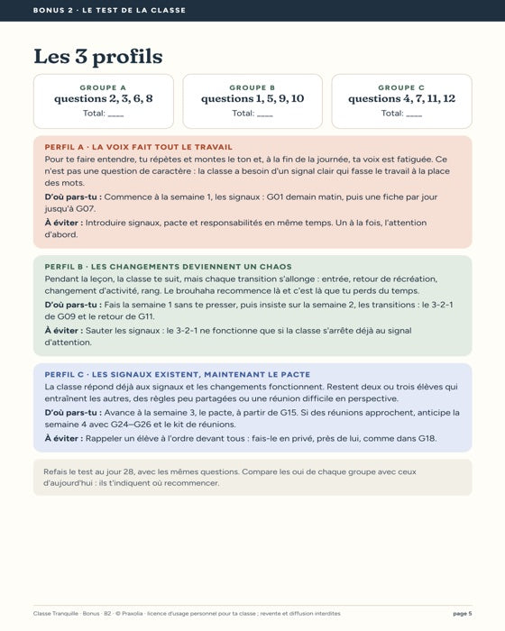 Test de la classe