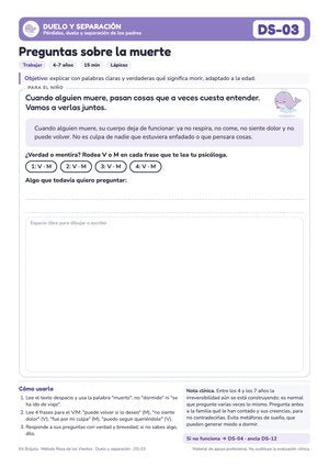Ficha del módulo Duelo y Separación