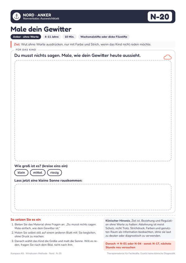 Arbeitsblatt N-20 · Male dein Gewitter (Anker)