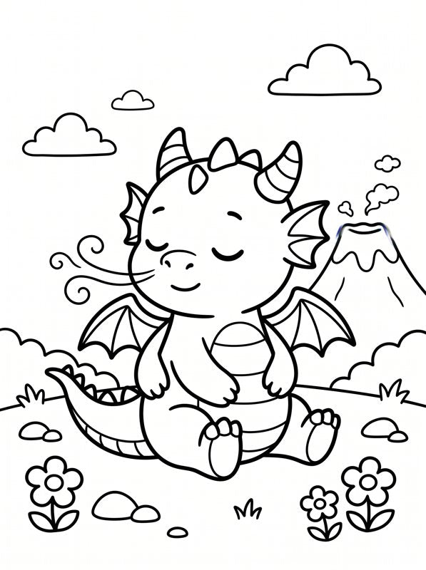 Lámina para colorear: Brasa respira
