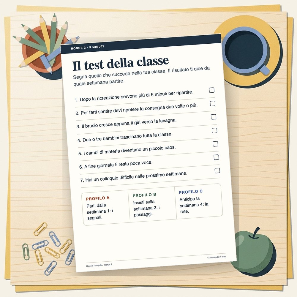 Anteprima illustrativa del test della classe