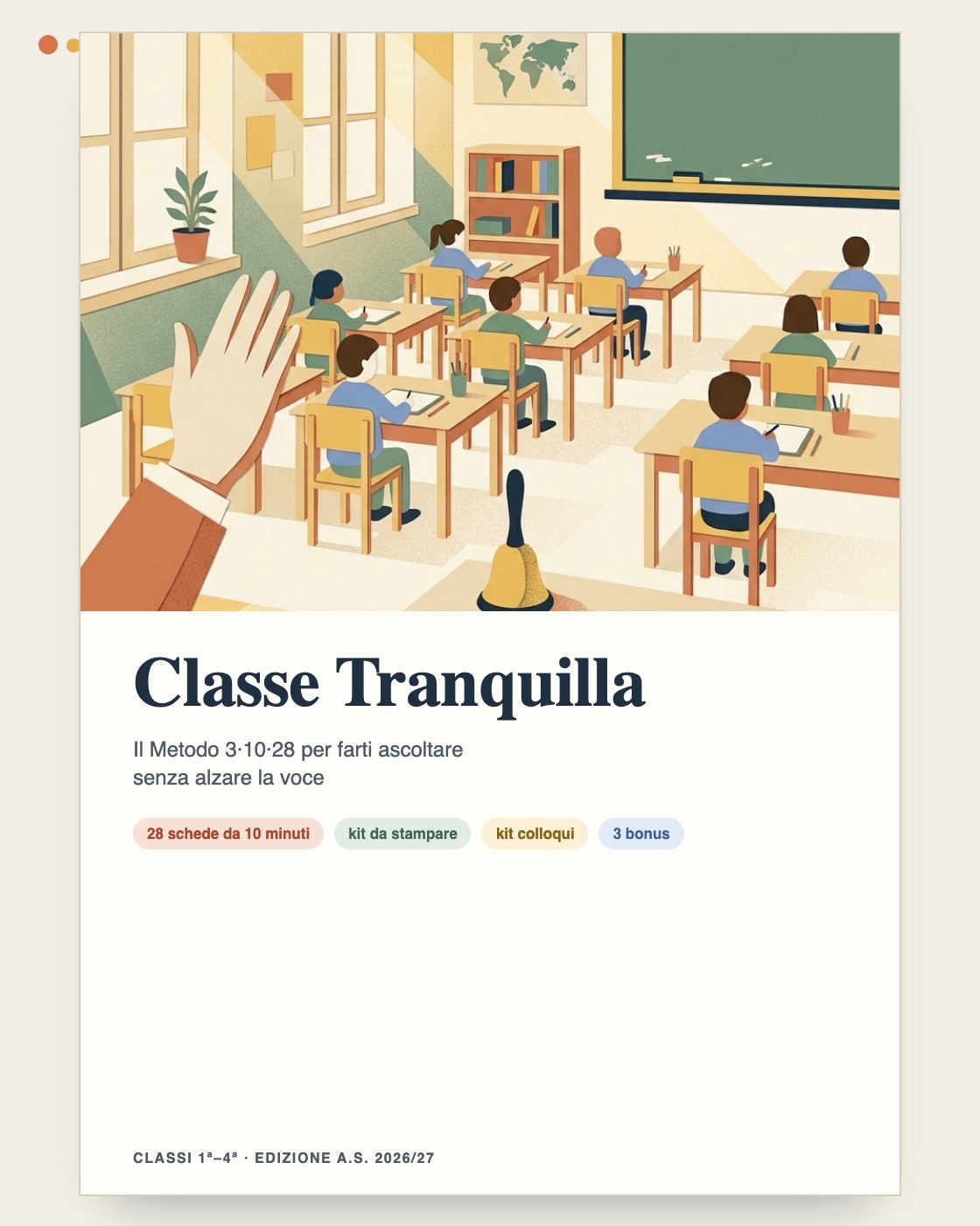Copertina della guida Classe Tranquilla