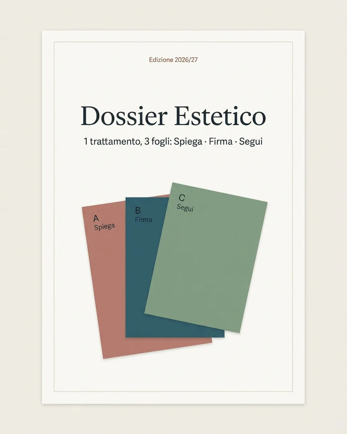 Copertina del Dossier Estetico, Edizione 2026/27 (anteprima illustrativa)