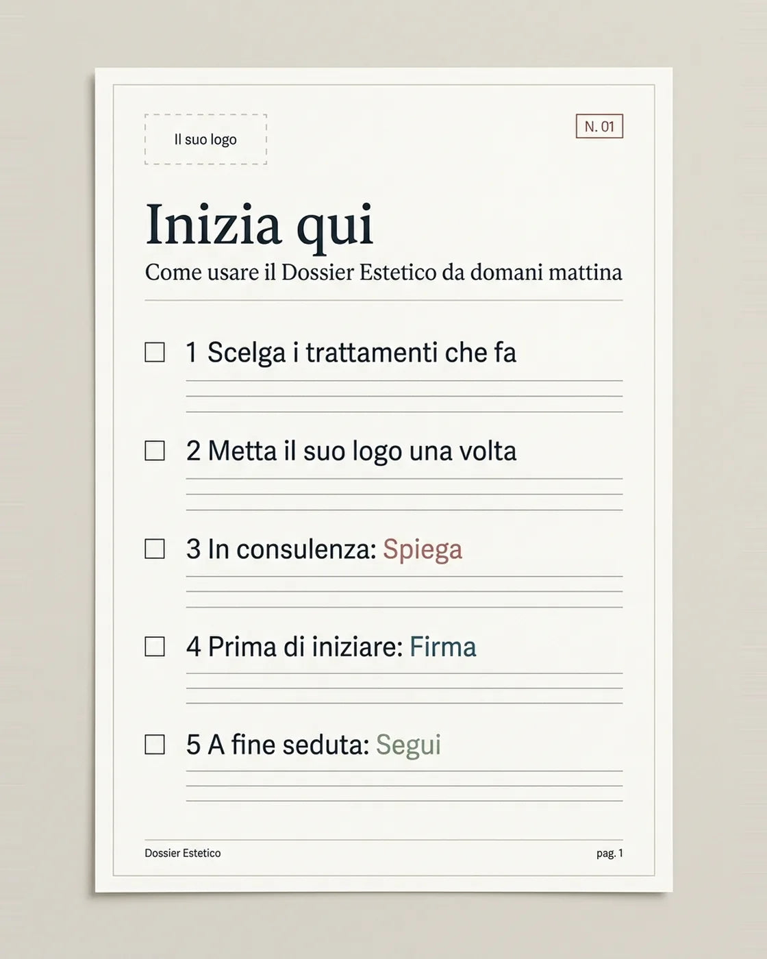 Pagina Inizia qui con 5 passi (anteprima illustrativa)