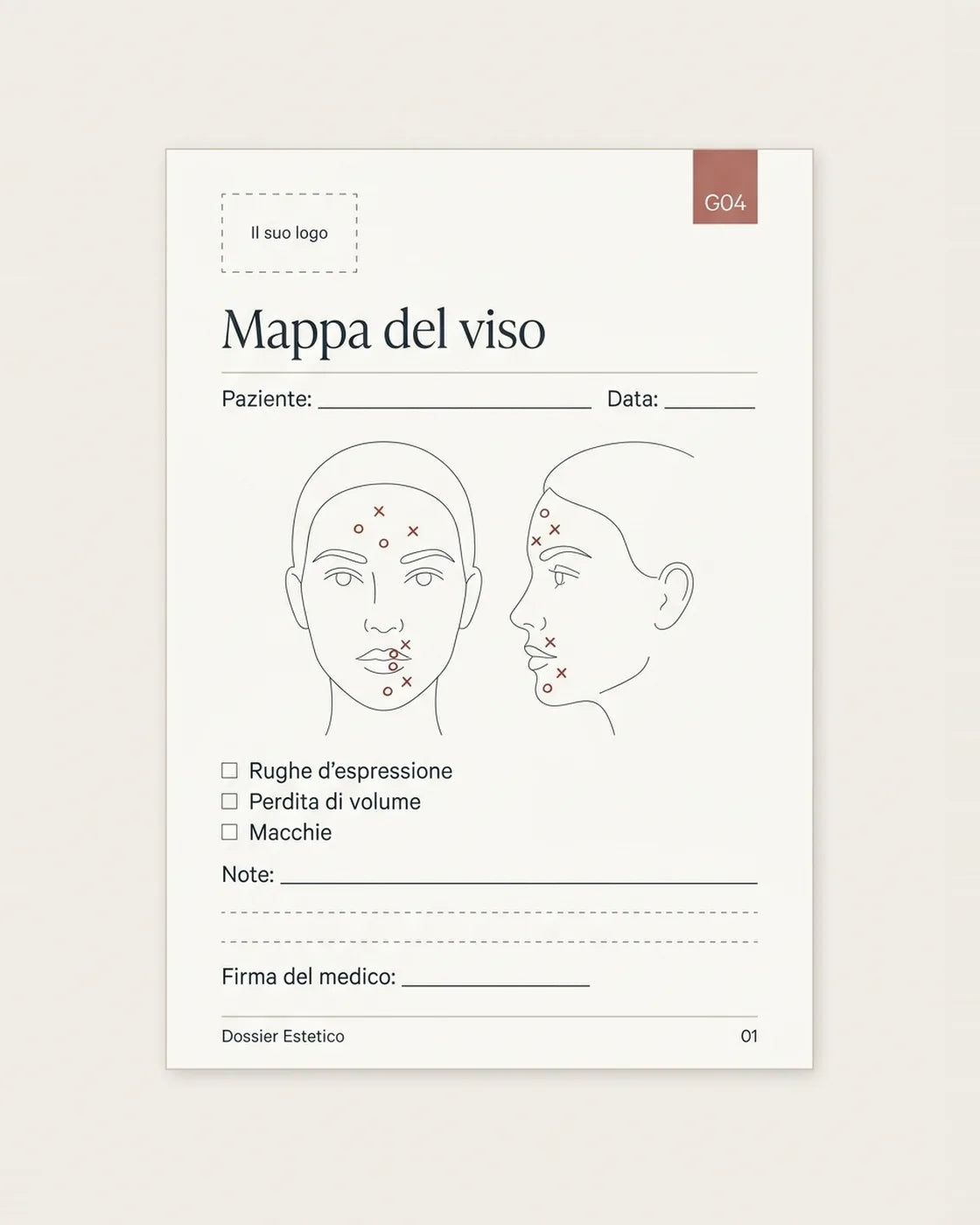 G04 Mappa del viso, fronte e profilo (anteprima illustrativa)