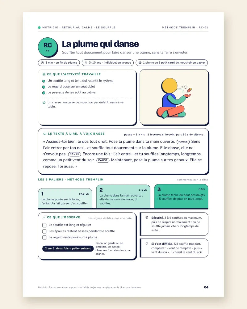 Fiche « Le souffle » du Retour au calme