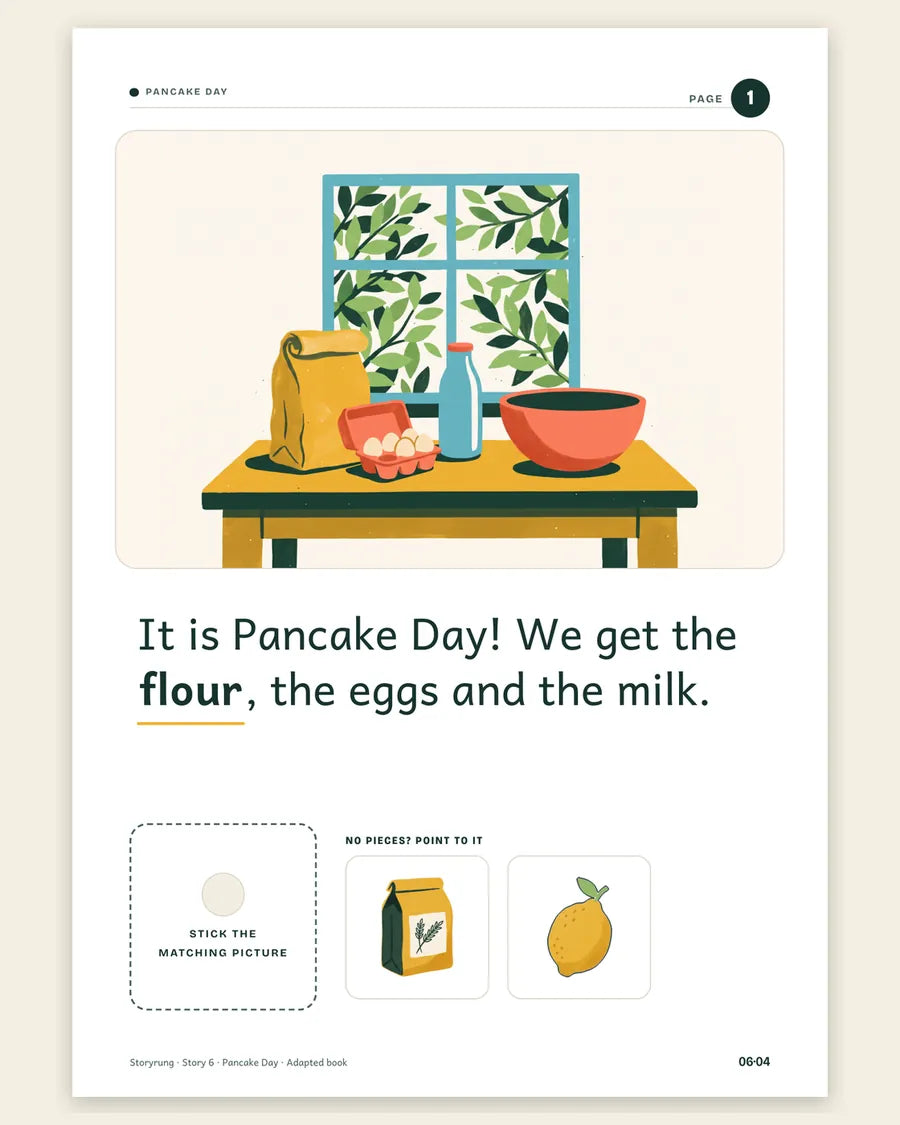 Pancake Day, book page 1