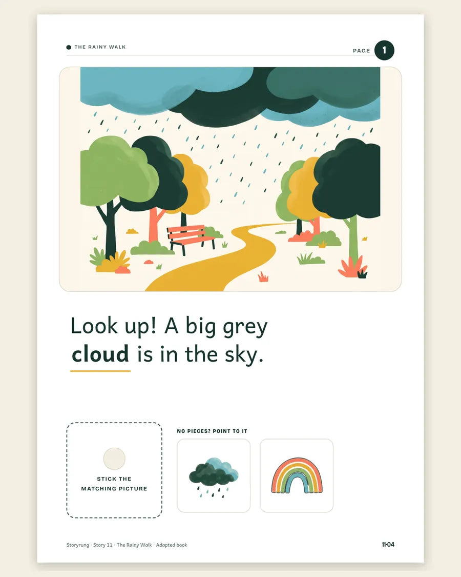 The Rainy Walk, book page