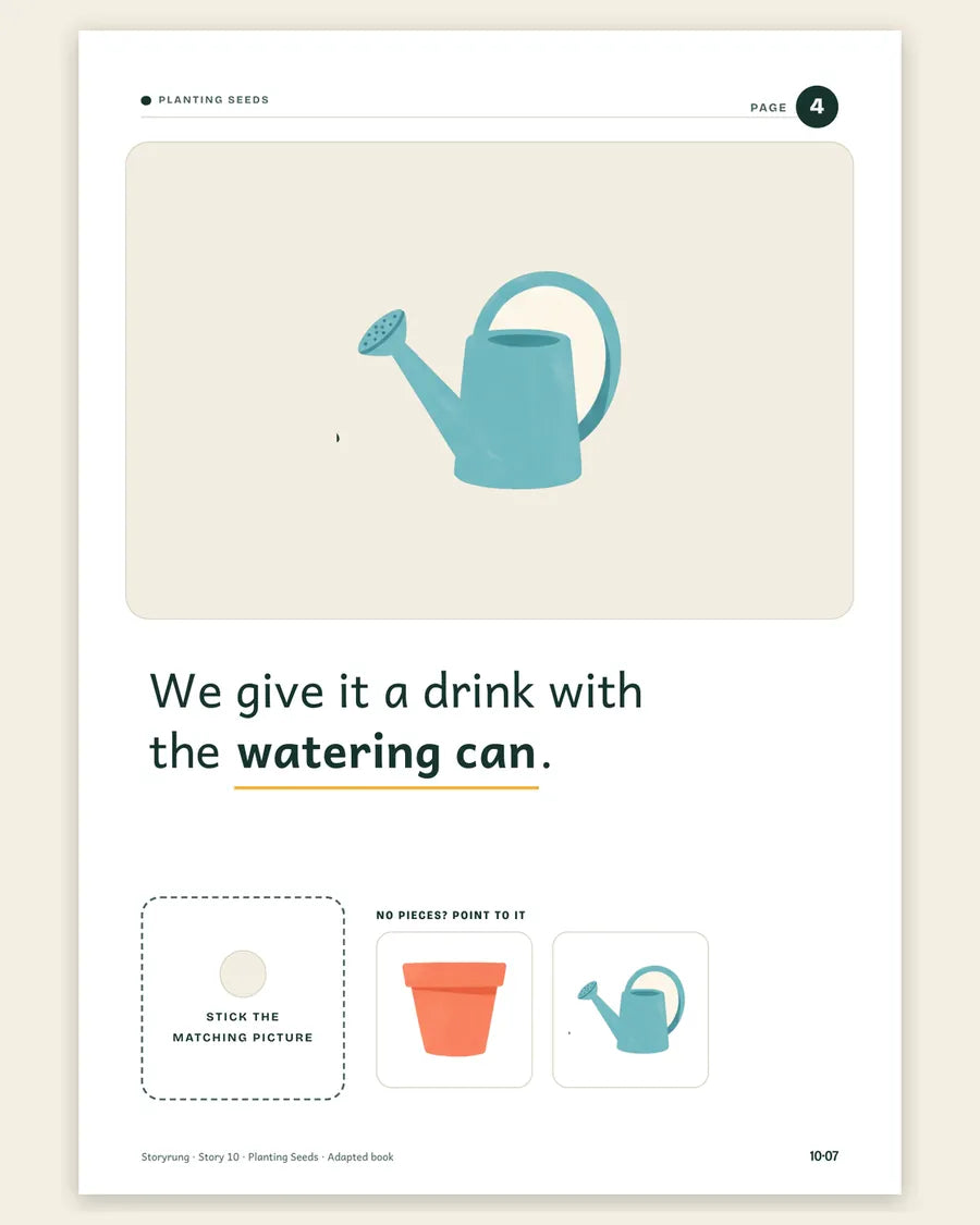 Planting Seeds, book page